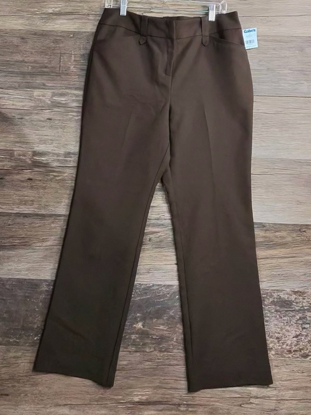 New York & Company Women's Brown Straight-Leg‎ Pants